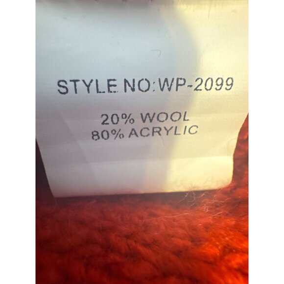 Wise Italy Red Fringe Sweater S 80% Acrylic 20% Wool - Picture 11 of 15